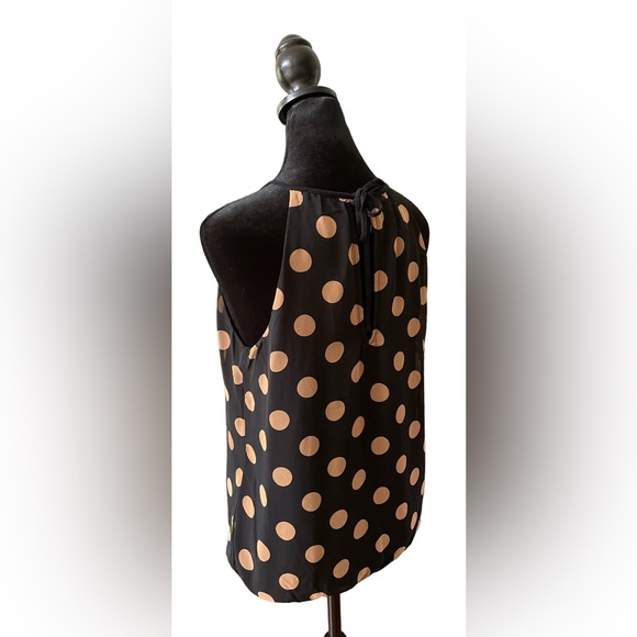 Express: Black Halter Top with Brown Polka Dots - Picture 13 of 17